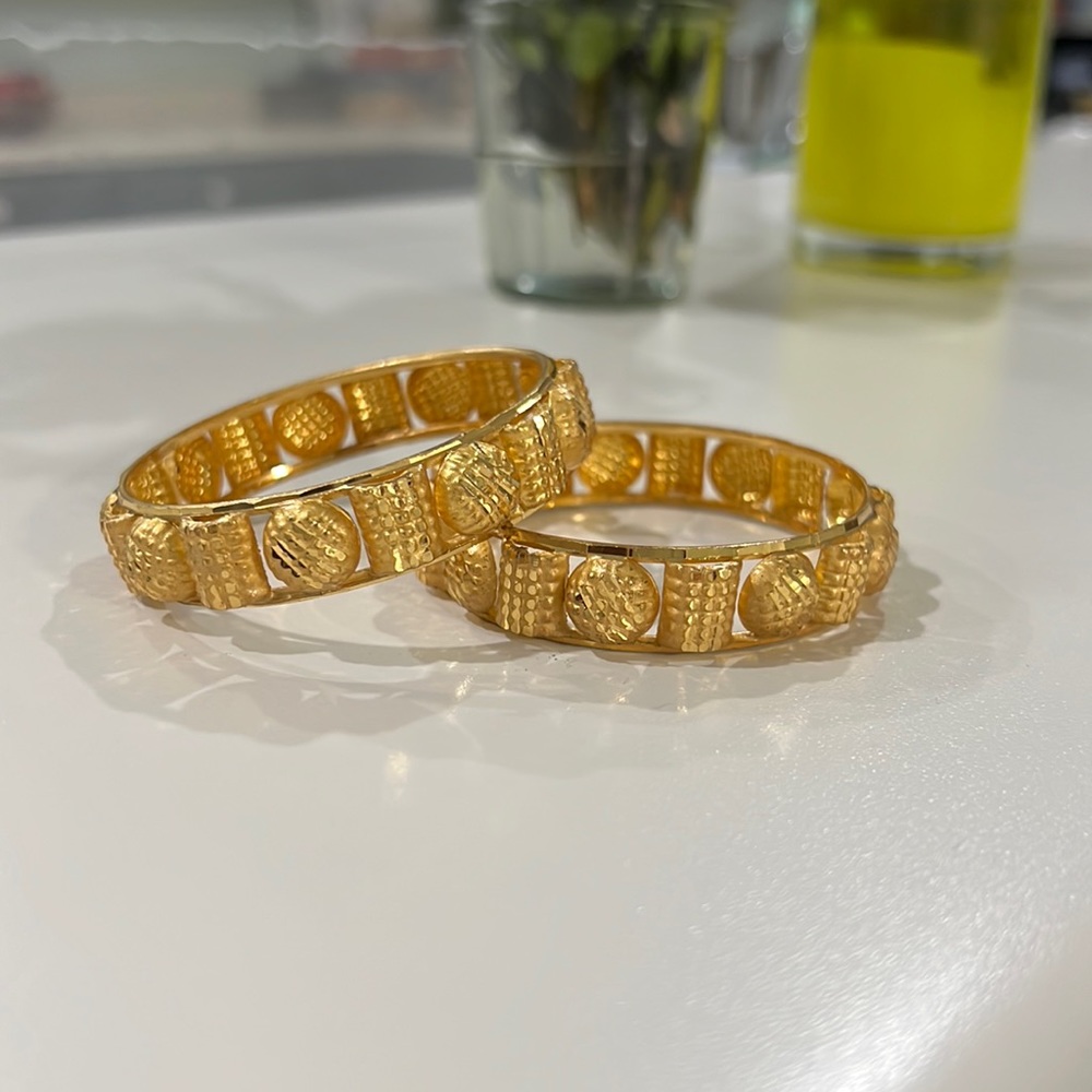 Set of two Gold bengals bracelet